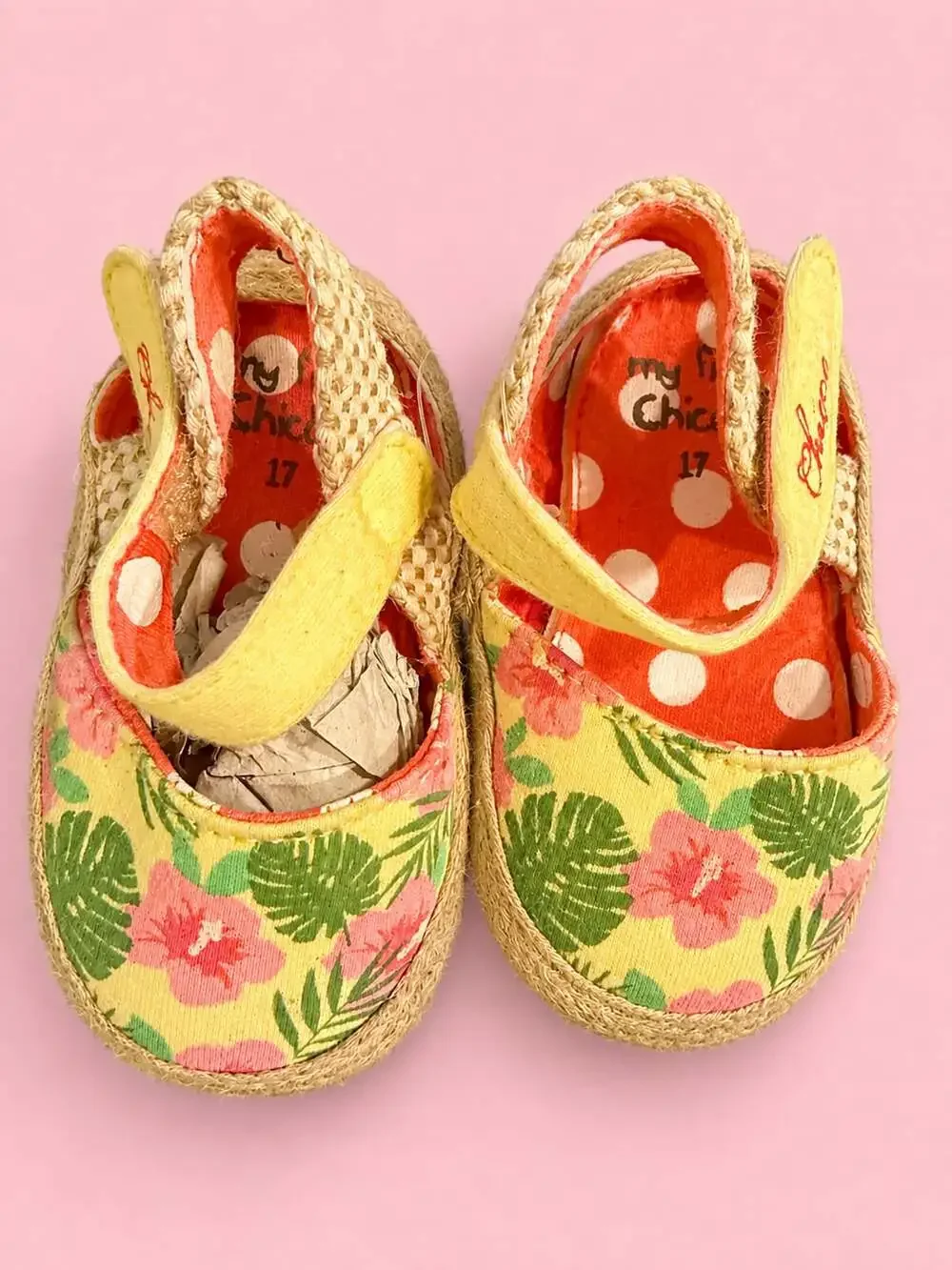 Chicco My First Chicco Floral Espadrille Infant Shoes Size 1.5